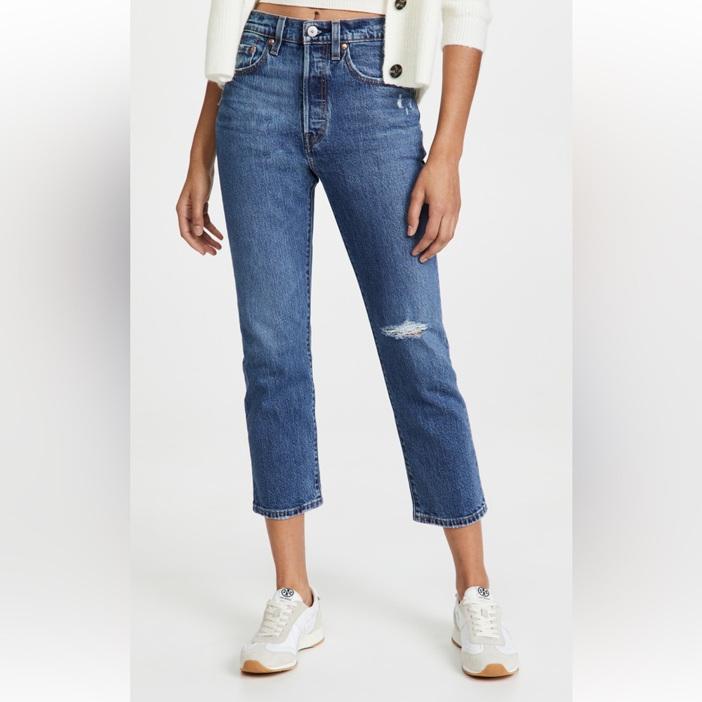 Levi’s 501 Crop Jeans Denim Salsa Middle Wash Size 29